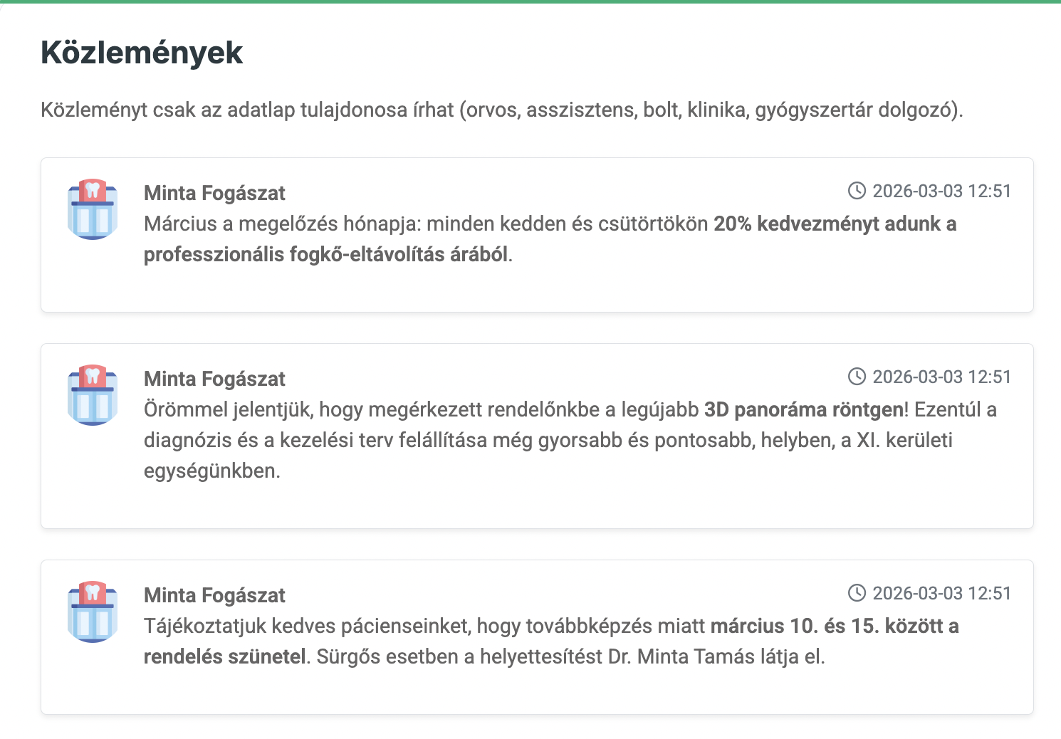 medgo adatlap közleményej